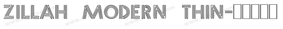 Zillah Modern Thin字体转换